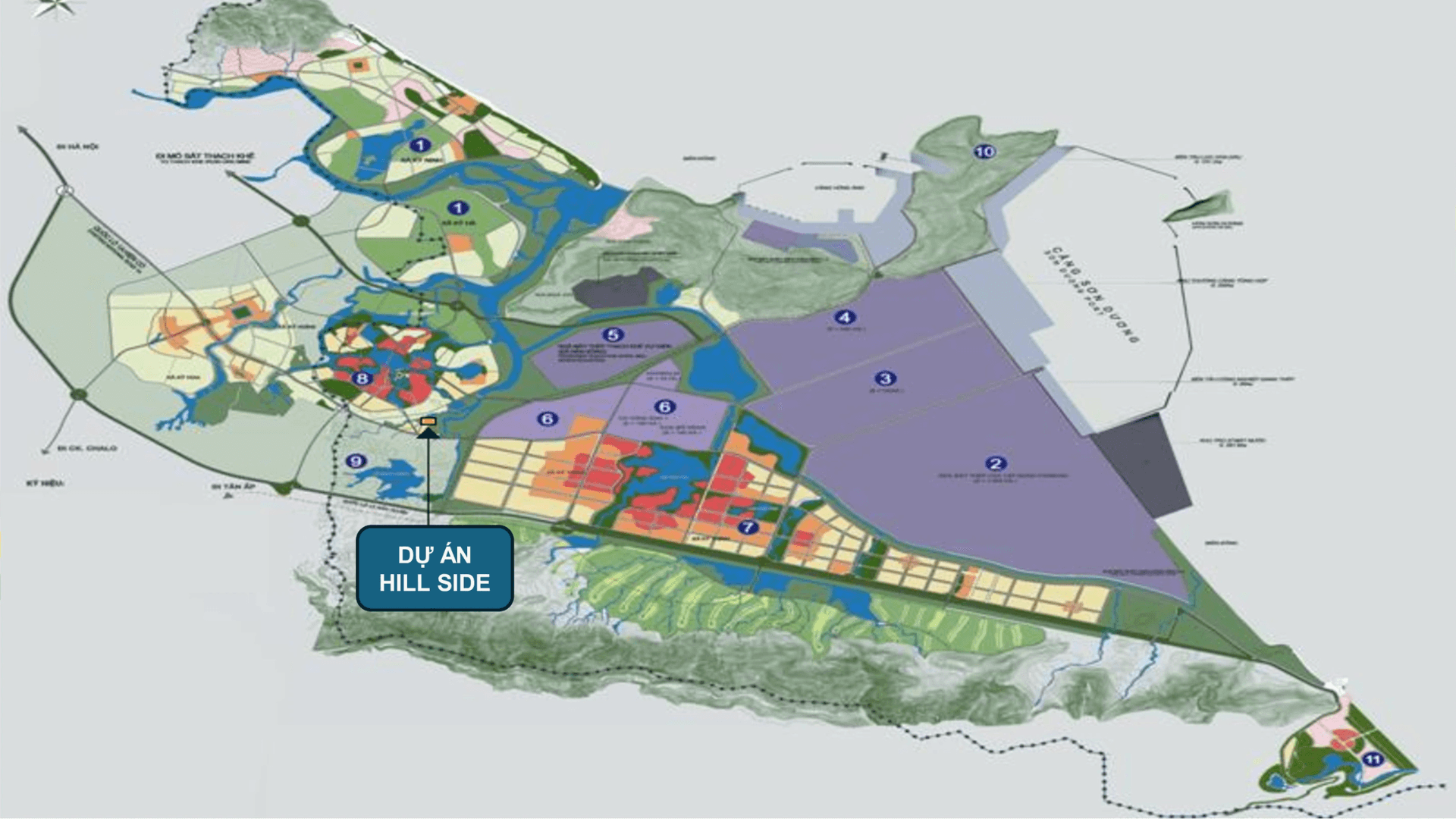 Sơ đồ vị trí dự án Hillside Vũng Áng